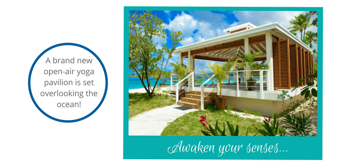 Awaken your senses at Spice Island Beach Resort - A brand new open-air yoga pavilion is set overlooking the ocean!